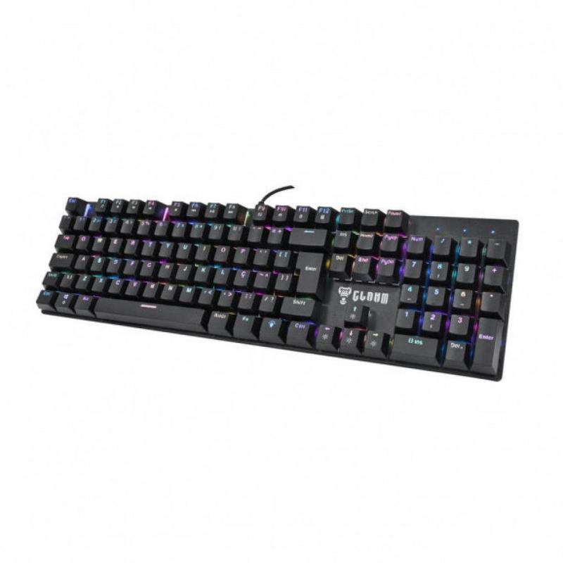 Teclado MecAnico Gamer Clanm King Preto RGB Switch Vermelho CL